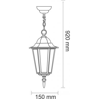 Goldlux Liguria lampa wisząca zewnętrzna 1x20 W czarna 202161