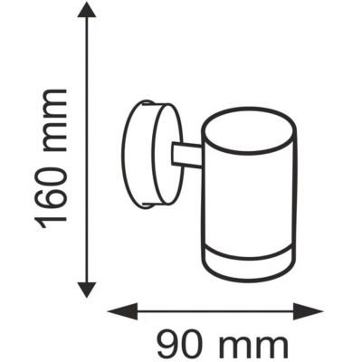 Goldlux Olimp kinkiet zewnętrzny 1x8 W czarny 208781