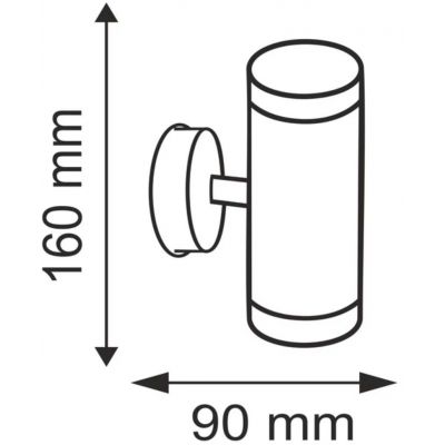 Goldlux Olimp kinkiet zewnętrzny 2x8 W srebrny 208835