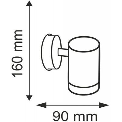 Goldlux Olimp kinkiet zewnętrzny 1x8 W srebrny 208842