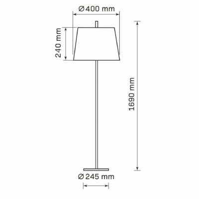 Goldlux Elena lampa stojąca 1x20 W czarna 325853