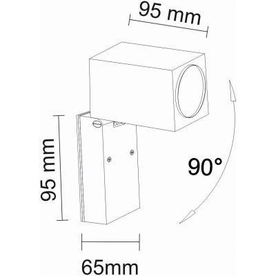 Goldlux Boston kinkiet zewnętrzny 1x10 W czarny 303325