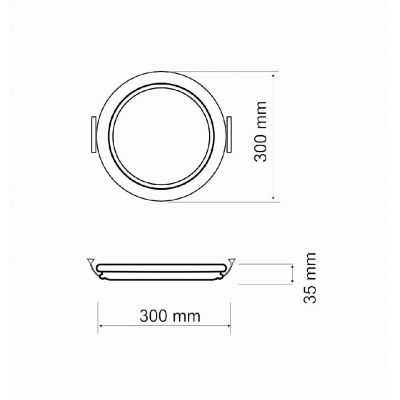 Goldlux Mars LED lampa do zabudowy 1x24 W biała 303547