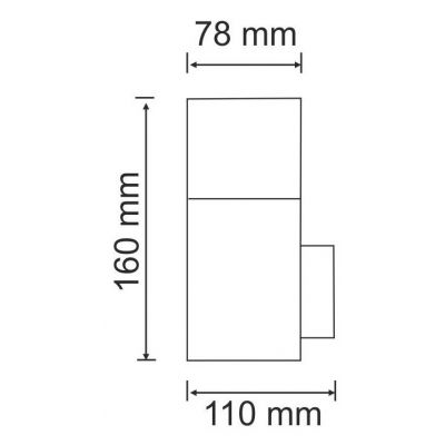 Goldlux New York kinkiet zewnętrzny 1x12 W biały-grafitowy 304612