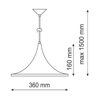 Goldlux Modern lampa wisząca 1x20 W czarna 305442