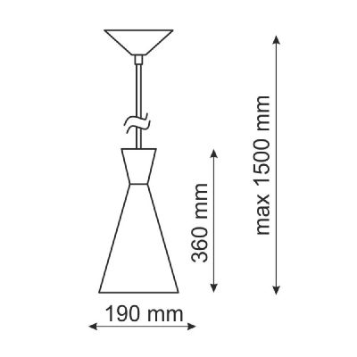 Goldlux Modern lampa wisząca 1x20 W czarna 305466