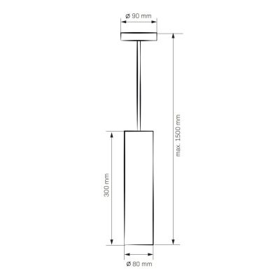 Goldlux Lati lampa wisząca 1x8 W czarna 307576