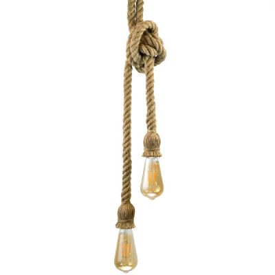 Goldlux Rope lampa wisząca 2x12 W beżowa 307613