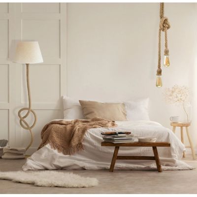 Goldlux Rope lampa wisząca 2x12 W beżowa 307613