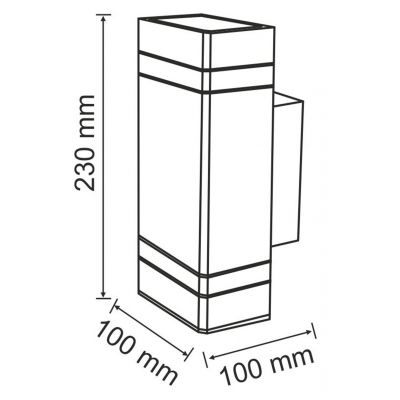 Goldlux Gilbert kinkiet zewnętrzny 2x10 W czarny 307866