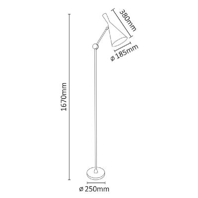 Goldlux Modern lampa stojąca 1x20 W czarna 308016