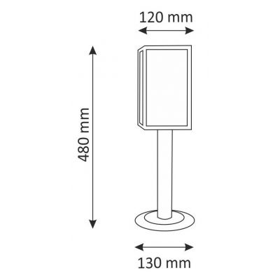 Goldlux Malmo lampa stojąca zewnętrzna 1x15 W czarna 309198