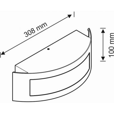 Goldlux Rono kinkiet zewnętrzny 1x14 W srebrny 309792