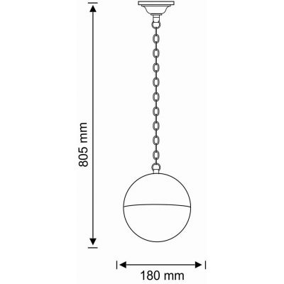 Goldlux Ulsa lampa wisząca zewnętrzna 1x12 W czarna 311627