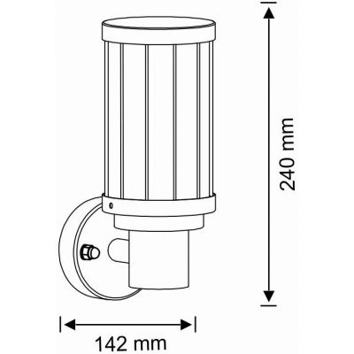 Goldlux Fiord kinkiet zewnętrzny 1x10 W czarny 312303