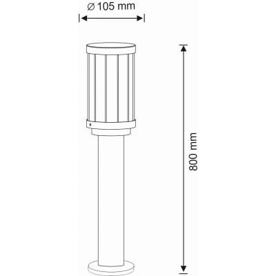 Goldlux Fiord lampa stojąca zewnętrzna 1x10 W czarna 312327