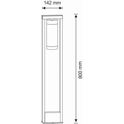 Goldlux Spectra lampa stojąca zewnętrzna 1x10 W czarna 312358