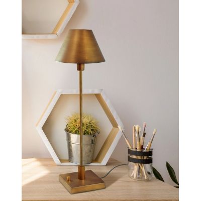 Goldlux Grena lampa stołowa 1x12 W mosiądz 312389