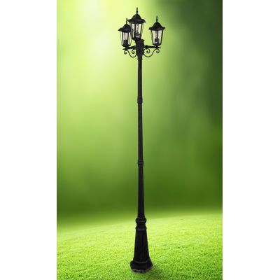 Goldlux Liguria lampa stojąca zewnętrzna 3x20 W czarna 313423