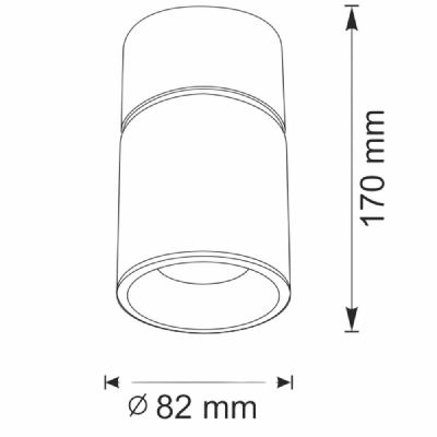 Goldlux Nixa lampa podsufitowa 1x10 W czarna 314277