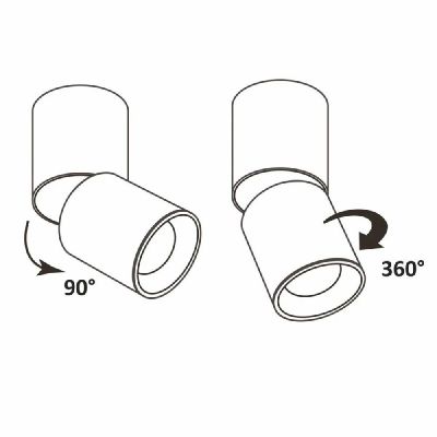 Goldlux Nixa lampa podsufitowa 1x10 W czarna 314277