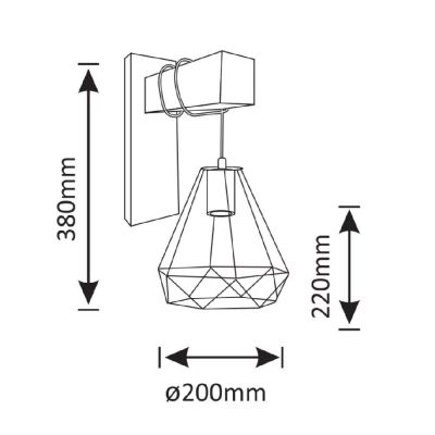 Goldlux Vigo lampa wisząca 1x20 W czarna 314680