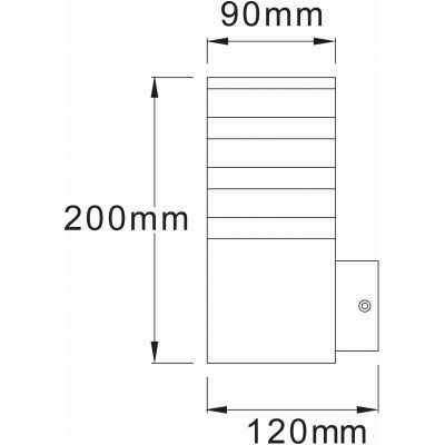 Goldlux Teksas kinkiet zewnętrzny 1x12 W grafitowy 316165