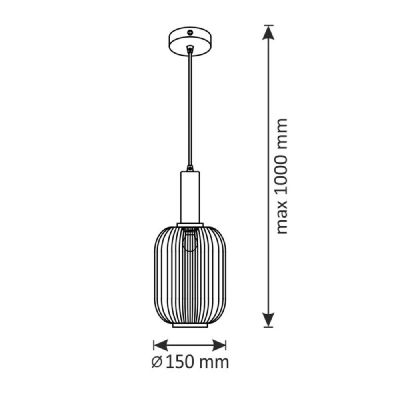 Goldlux Suffolk lampa wisząca 1x20 W zielona 317377