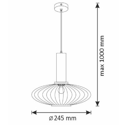 Goldlux Norfolk lampa wisząca 1x20 W złota 317384