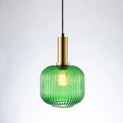 Goldlux Cumbria lampa wisząca 1x20 W zielona 317414
