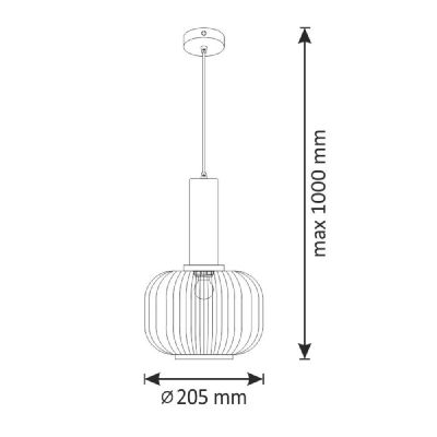 Goldlux Cumbria lampa wisząca 1x20 W zielona 317414