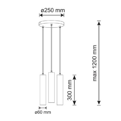 Goldlux Napoli lampa wisząca 3x8 W złota 317988