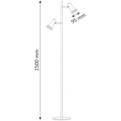 Goldlux Berg lampa stojąca 2x3,5 W czarna 318411