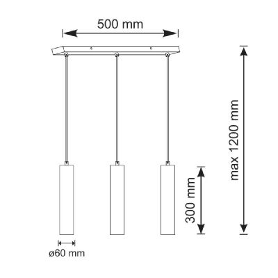 Goldlux Napoli lampa wisząca 3x8 W złota 318718