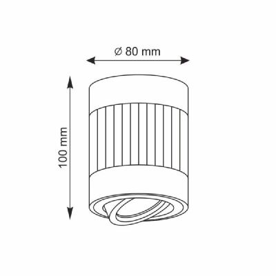 Goldlux Rubin lampa podsufitowa 1x10 W czarna 319852