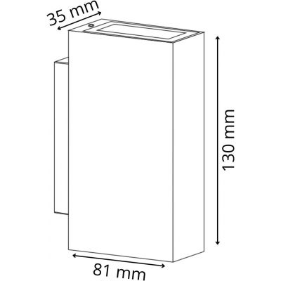 Goldlux Orlean kinkiet zewnętrzny 2x2,5 W biały 319982