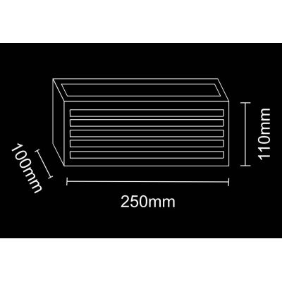 Goldlux Osaka kinkiet zewnętrzny 1x12 W czarny 320025