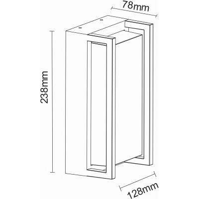 Goldlux Kobe kinkiet zewnętrzny 1x12 W czarny 320032