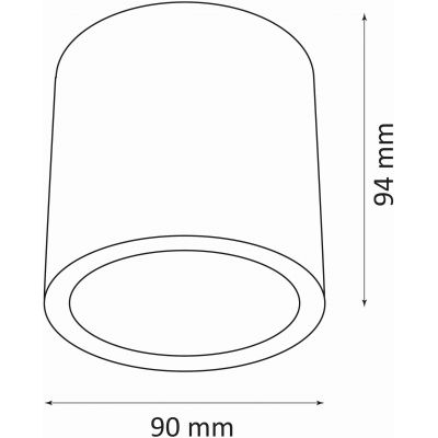 Goldlux Ohio lampa podsufitowa zewnętrzna 1x10 W czarna 320056