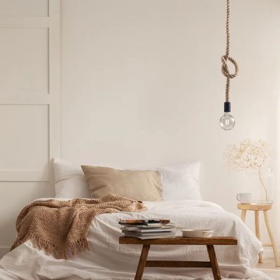 Goldlux Rope lampa wisząca 1x12 W beżowa 321909