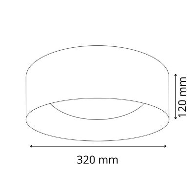 Goldlux Tuluza plafon 1x18 W czarny 323088