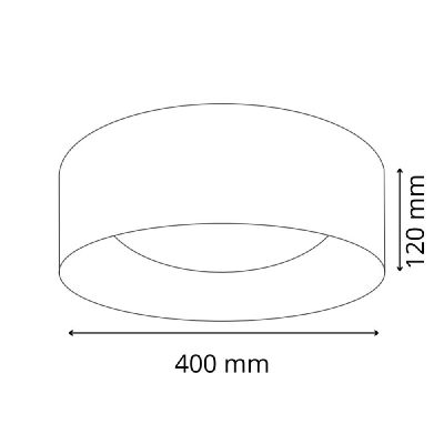 Goldlux Tuluza plafon 1x24 W szary 323231