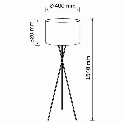 Goldlux Tekla lampa stojąca 1x20 W czarna 325815