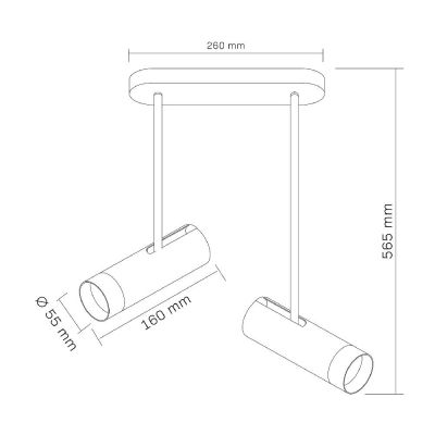 Goldlux Porto lampa podsufitowa 2x10 W biała 326058