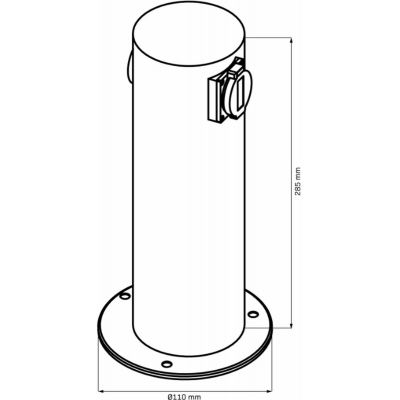 Goldlux Elektri słupek zasilający czarny 327956