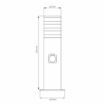 Goldlux Teksas lampa stojąca zewnętrzna 1x20 W grafitowa 327970