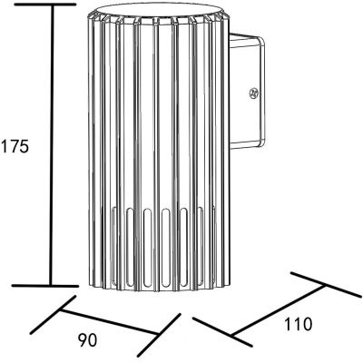 Goldlux Kuusamo kinkiet zewnętrzny 1x20 W grafitowy 329332