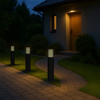 Goldlux Kuusamo lampa stojąca zewnętrzna 1x20 W grafitowa 329356