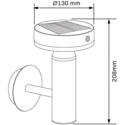 Goldlux Gwinea kinkiet zewnętrzny 1x4,5 W czarny mat 329783