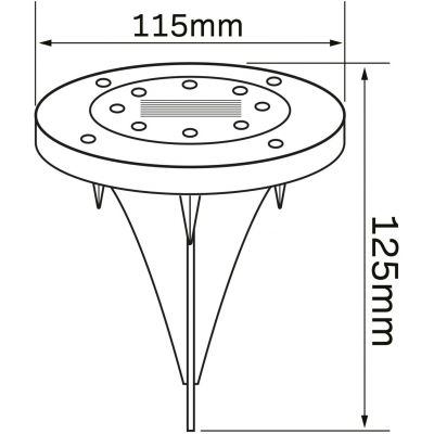 Goldlux Solly lampa  solarna gruntowa srebrna 330246